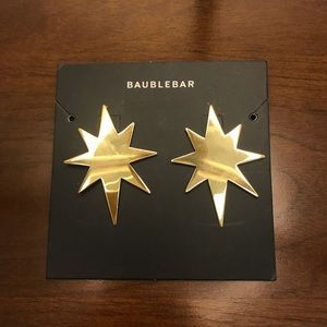 Baublebar Ember Gold Star Stud Drop Earrings